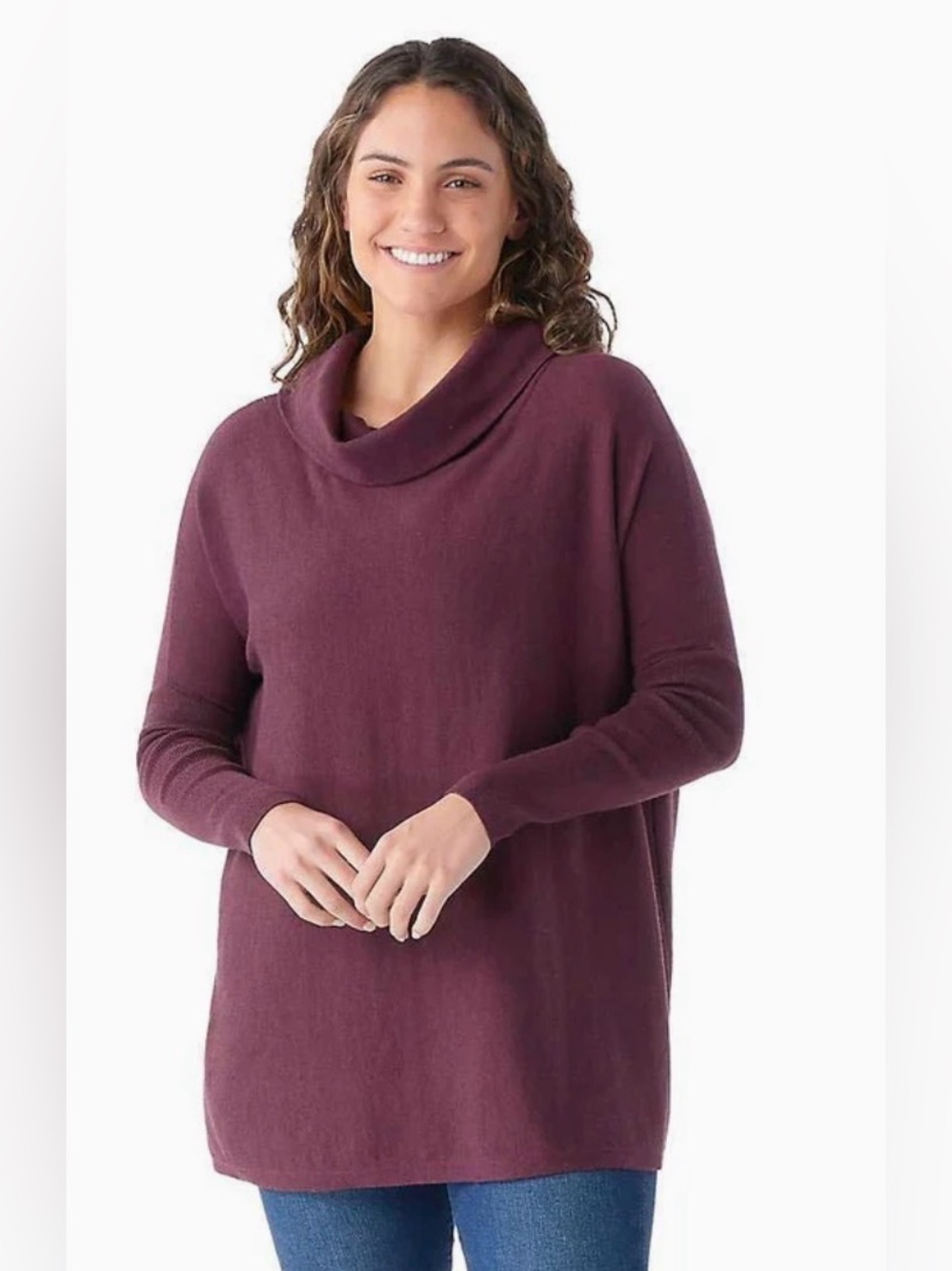 SMARTWOOL Oversized Loose Fit Turtleneck/Cowl Neck Sweater